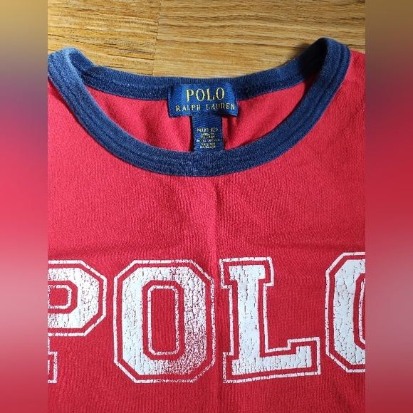Vintage Ralph Lauren Polo Red Ringer Tee | M(10-12) | Red, White, Navy - Picture 7 of 8